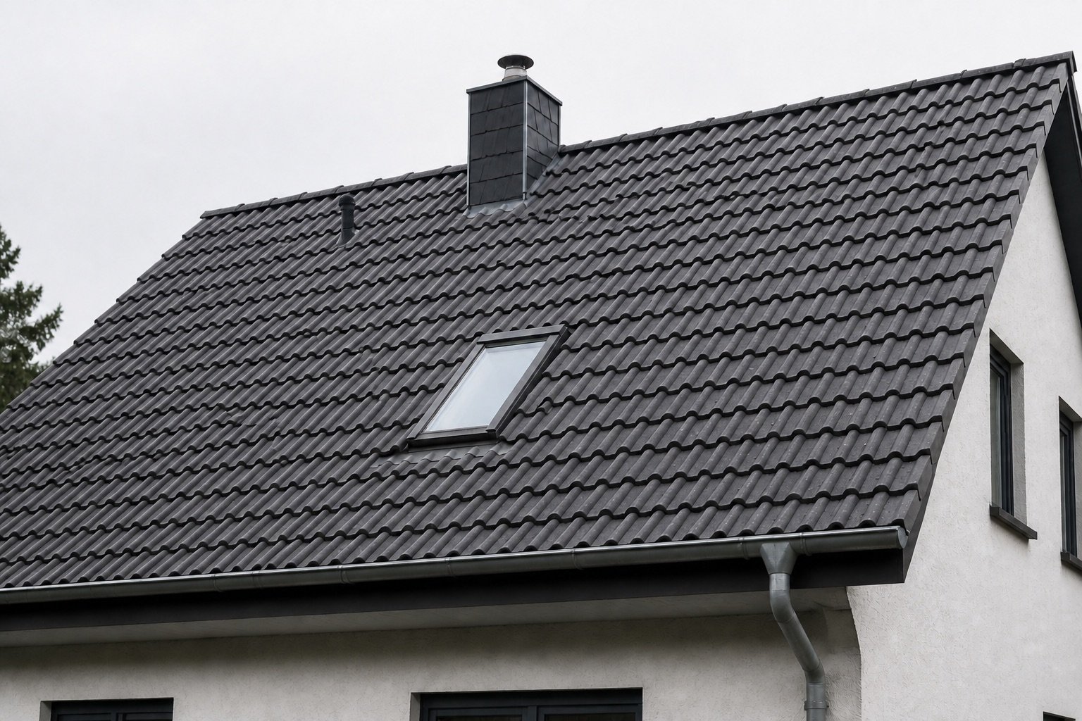 Clean roof after professional cleaning